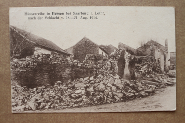 Ansichtskarte AK Hessen bei Saarburg Sarrebourg Lothringen 1918 nach der Schlacht zerstört Ortsansicht Frankreich France 57 Moselle